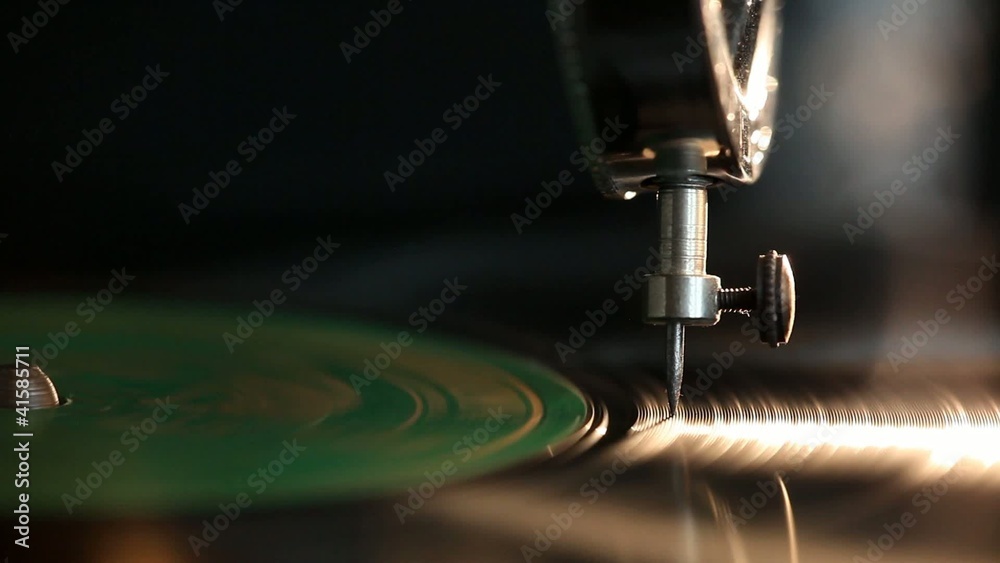 Close-up needle of a vintage gramophone