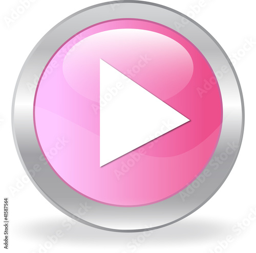 Pink "play" button