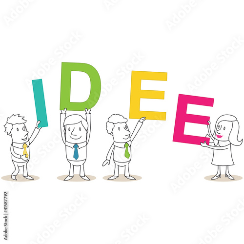 Geschäftsleute, Buchstaben, IDEE