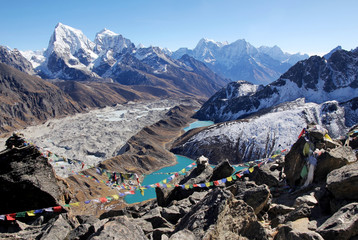 Handdoek met foto Nepal Gokyo meer in Everest gebied  © MyWorld