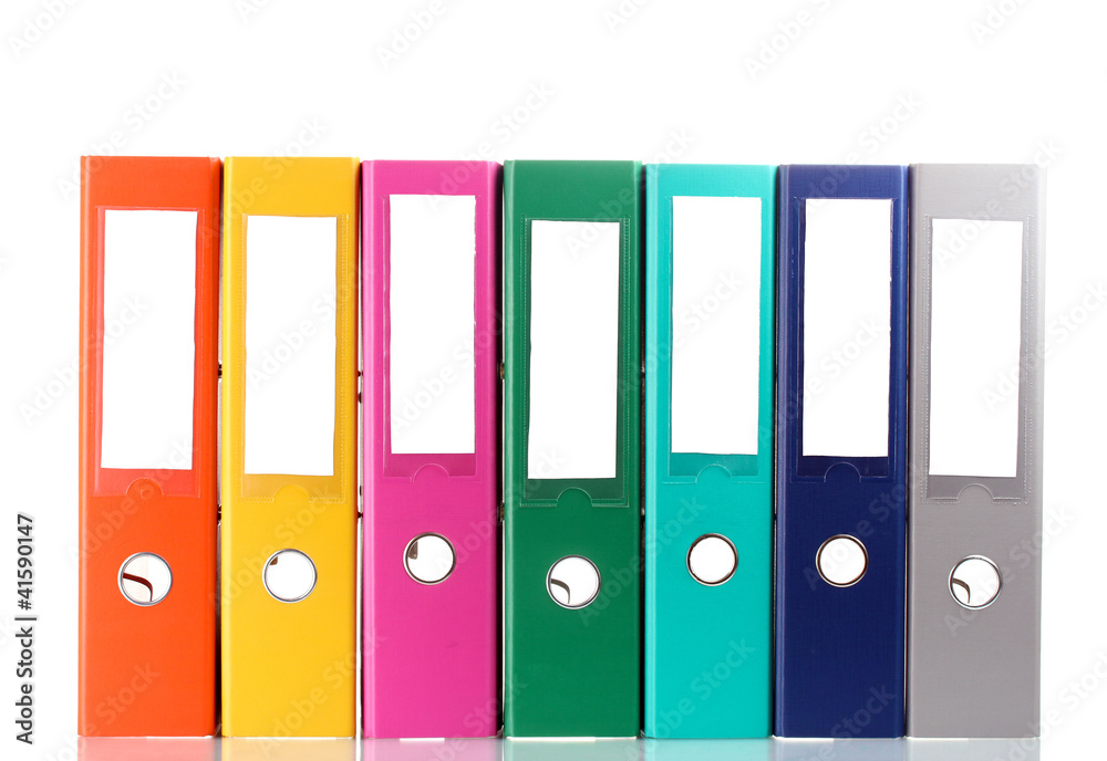 Office folders isolated on white Office folders isolated on white