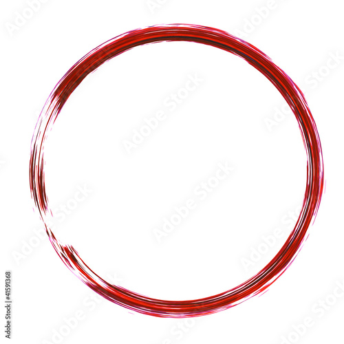 illustration of colorful red circle line abstract paint