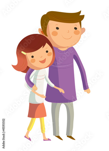 Portrait of couple walking together