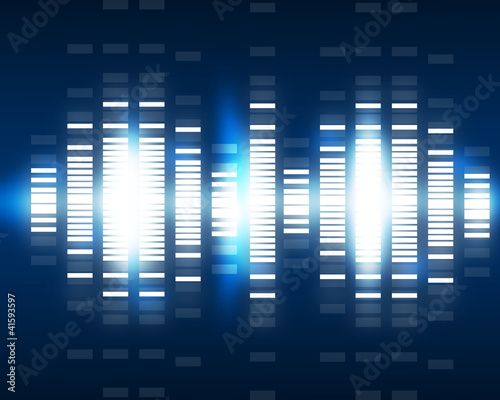 Sound waves set. Music background