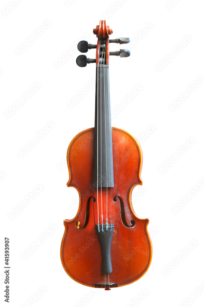 Obraz premium wooden cello isolated on white background
