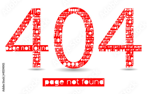 404 file error typographic illustration