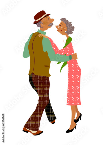 Senior adult dancing together