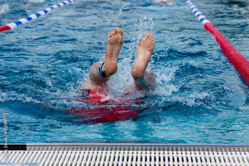 Schwimmer bei der Wende