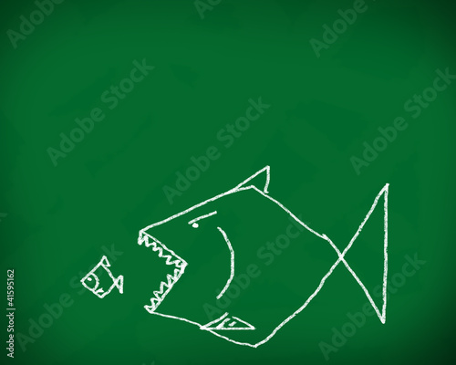 big fish eats the small  Conceptual image