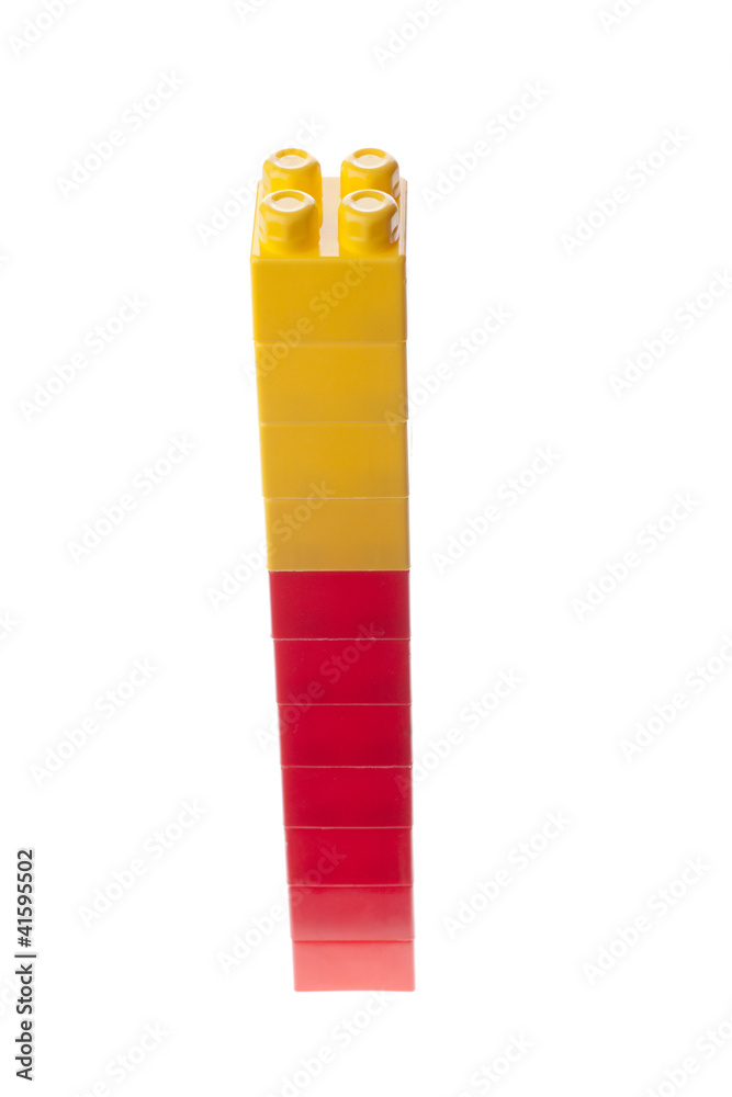 Obraz premium Plastic bricks stack