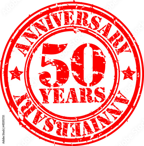 50 years anniversary rubber stamp,