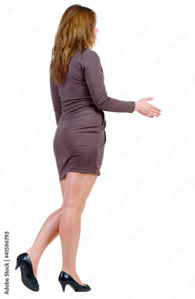 handshake in walking woman's. handshake in walking woman's.