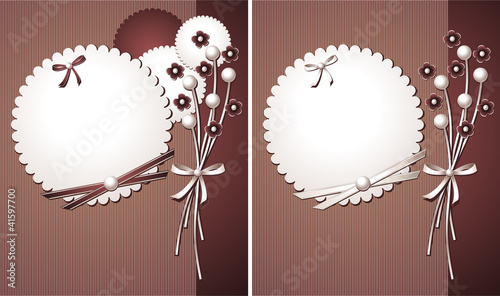 Pearl design with frame flowers for decoration and accessory