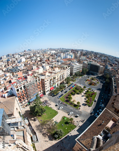 View of the roofs of Valencia, Spain, from top of the Cathedral.
