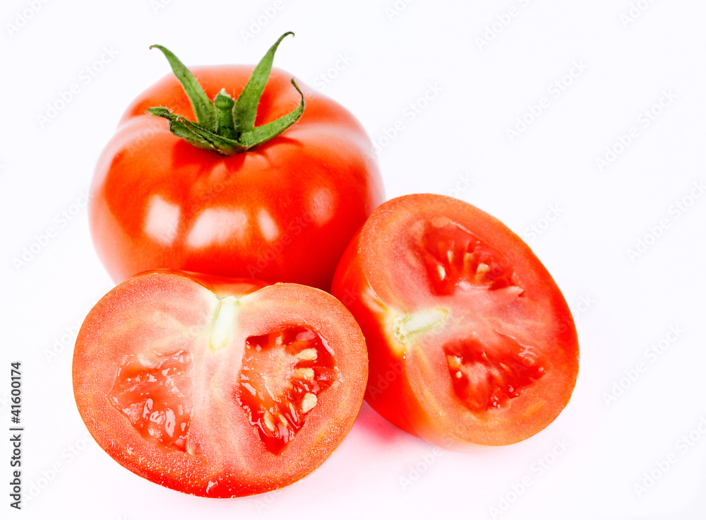 Fresh tomatoes isolated on white Fresh tomatoes isolated on white