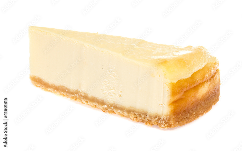 Cheesecake isolated on white background