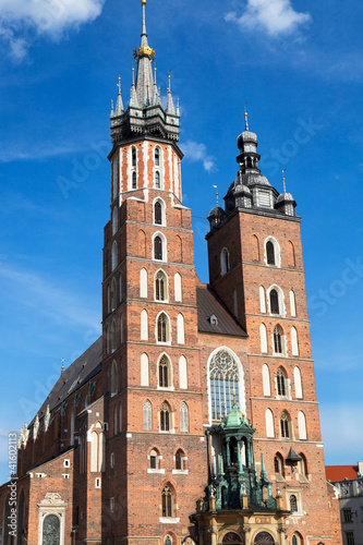 The basilica of the Virgin Mary in Cracow, Poland