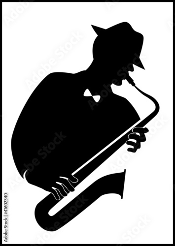 Jazzman with a saxophone