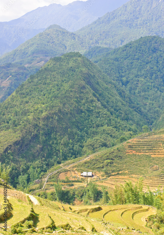 Mountain view of Sapa highland, Vietnam