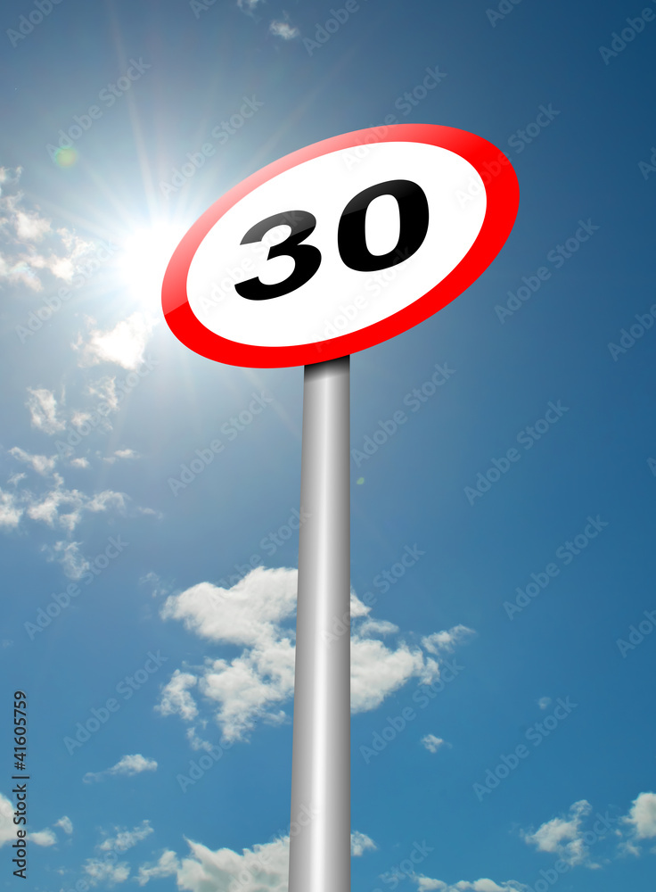 Speed limit sign. Speed limit sign.