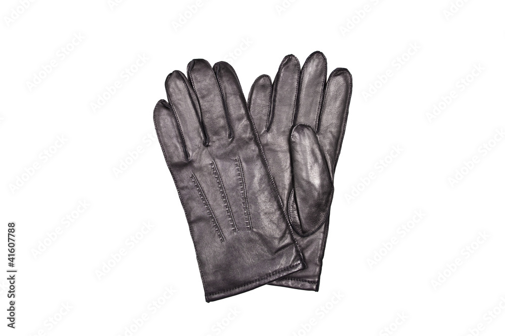 Obraz premium men's black gloves isolated on white background