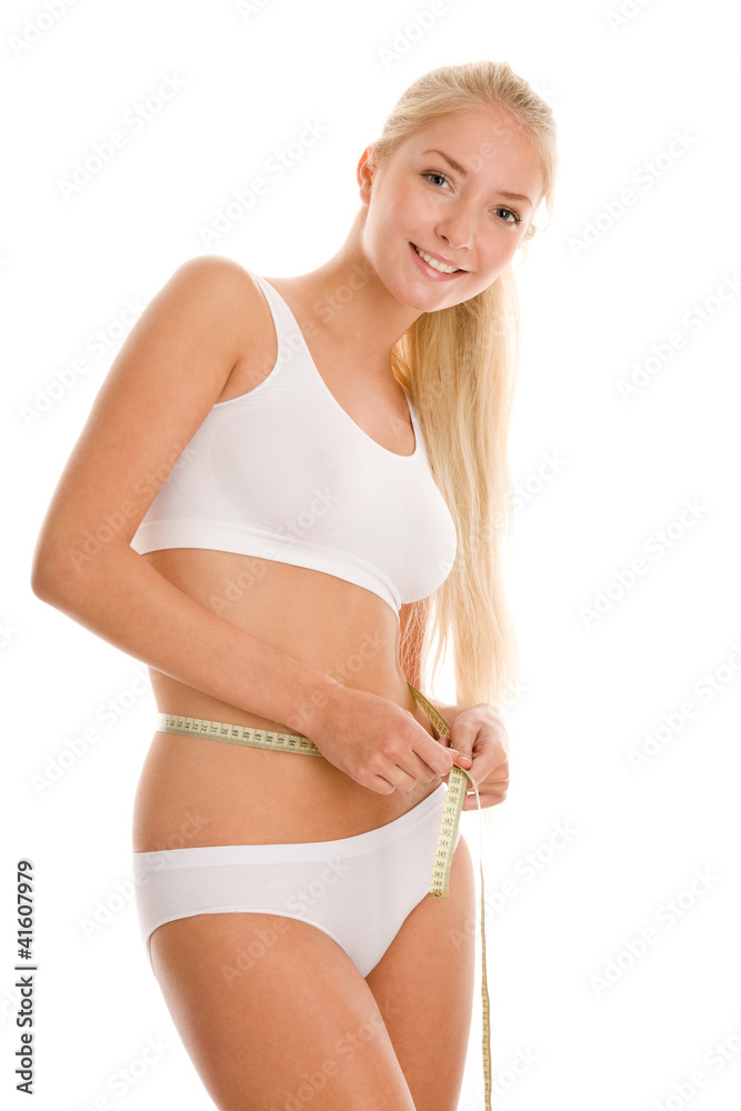 Fototapeta premium Woman with measure tape
