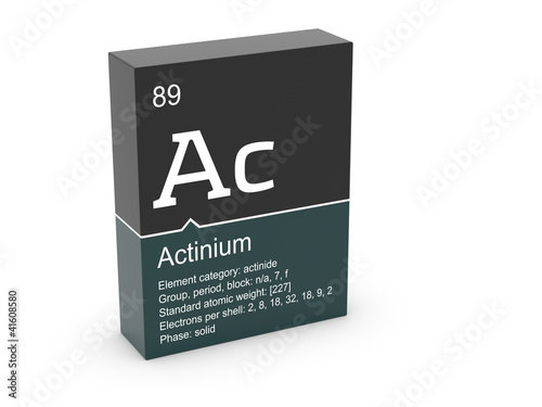 Actinium from Mendeleev's periodic table