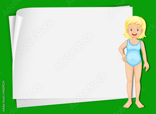 Girl on paper