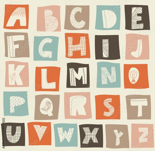 funky latin alphabet