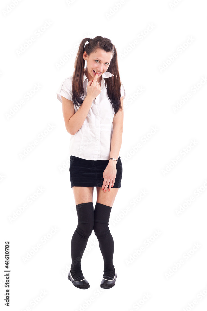 Bashful schoolgirl Bashful schoolgirl