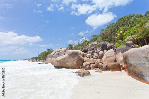 Beach of the famous Anse Lazio - Seychelles