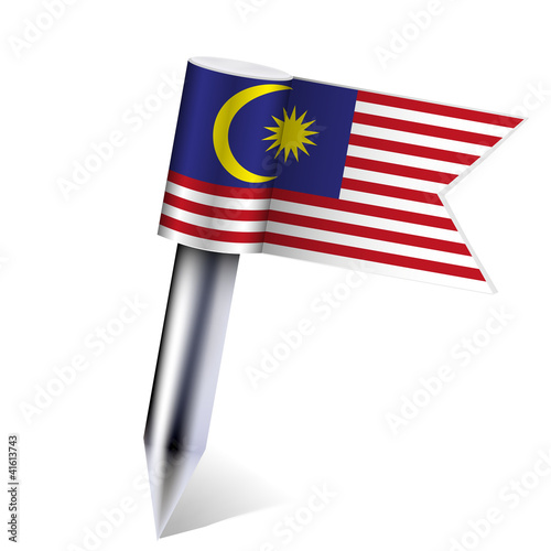Vector Malaysia flag isolated on white. Eps10