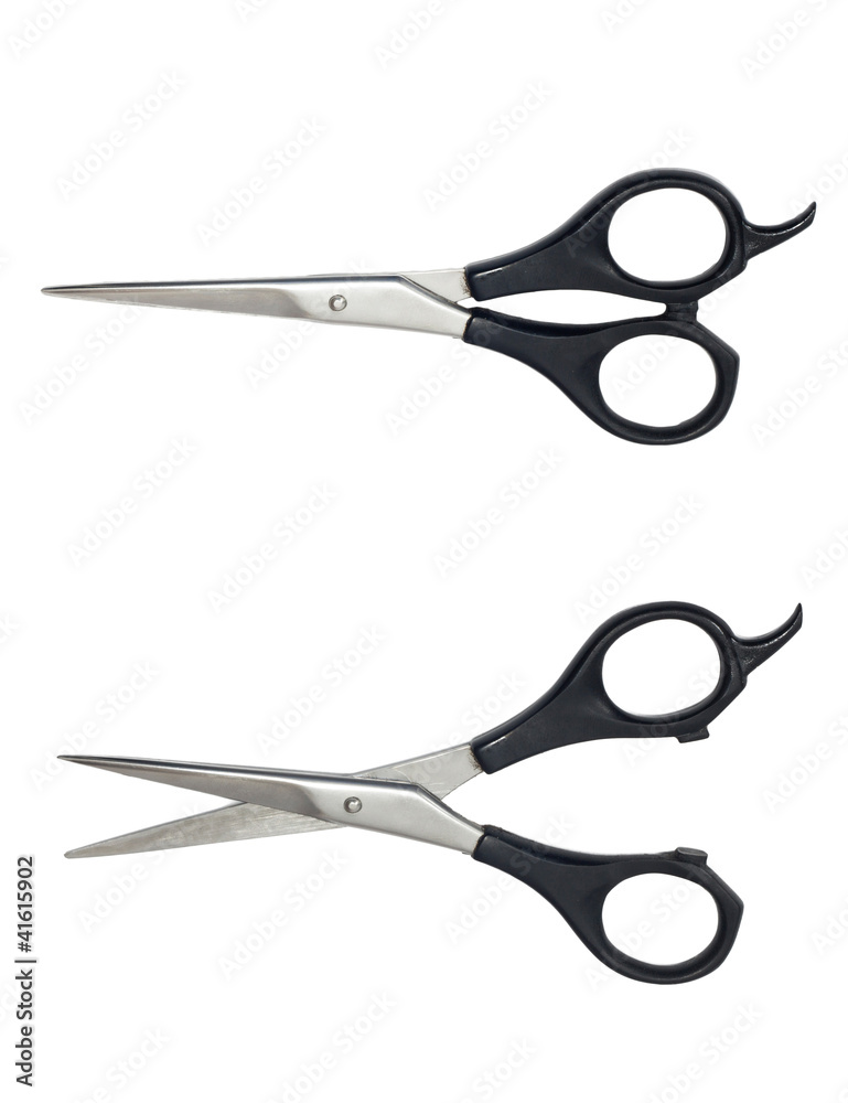 Professional Haircutting Scissors. Studio isolation on white. Professional Haircutting Scissors. Studio isolation on white.