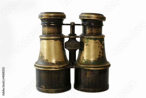 Antique binoculars of brass, possible for theatre