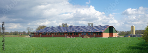 farm with solar panels
