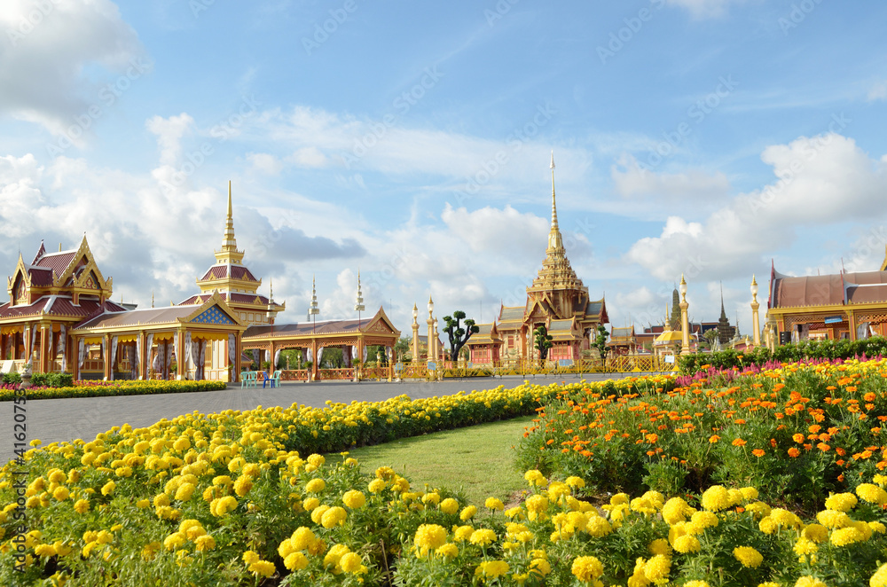 Naklejka premium Thai royal funeral and Temple in bangkok thailand