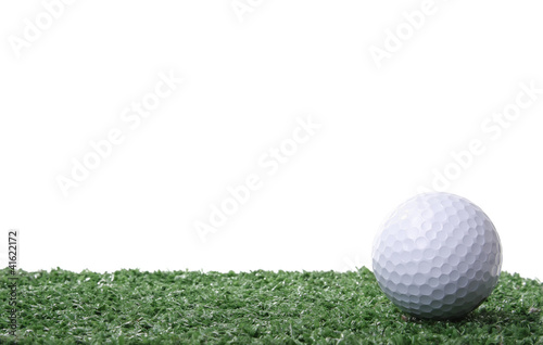Golf ball isolated white background