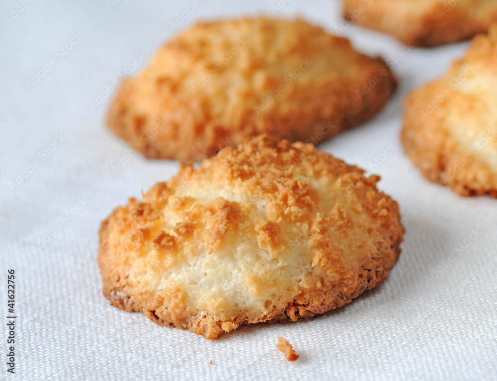 Freshly baked home made coconut macaroons