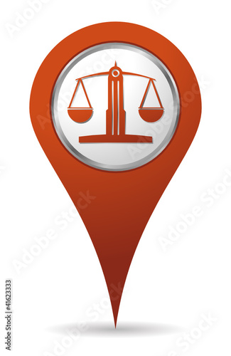 location lawyer balance icon, justice