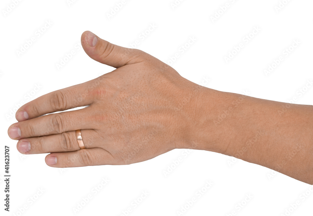 men's hand make thumbs up isolated over white men's hand make thumbs up isolated over white