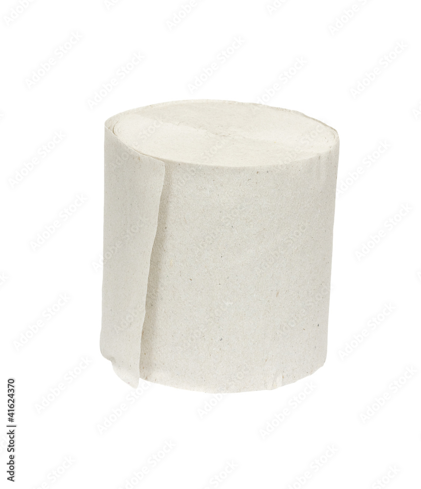 Toilet paper isolated on white bg