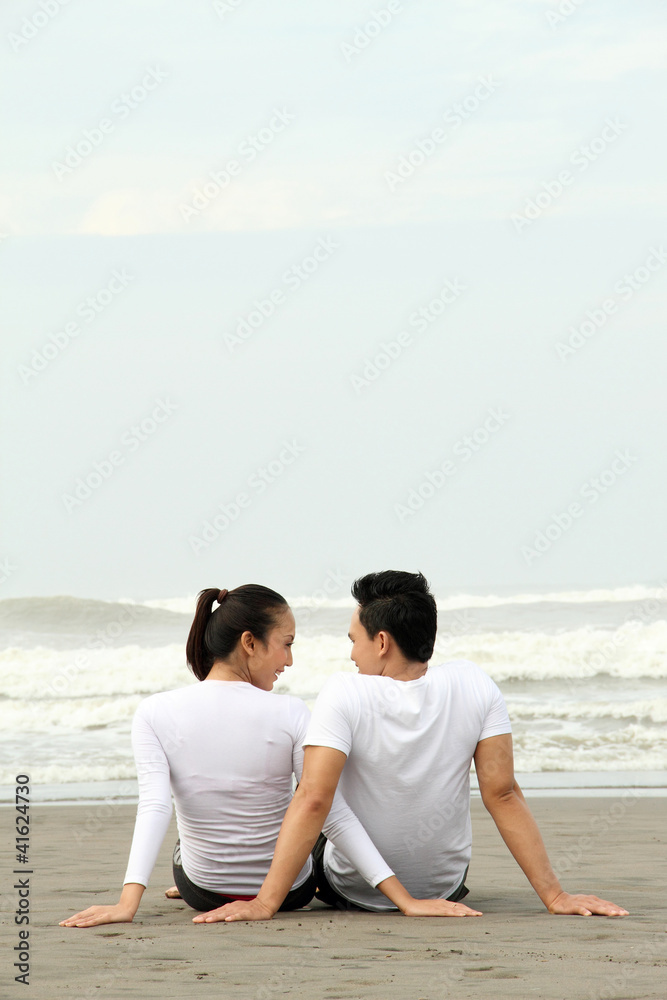 young couple at the beach