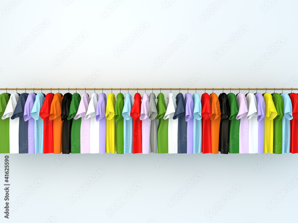 clothes on hangers