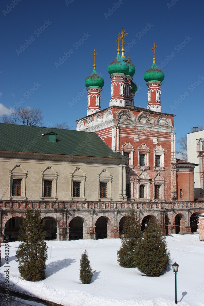 Moscow. Highly Petrovsky Monastery. Temple of Saint Sergius
