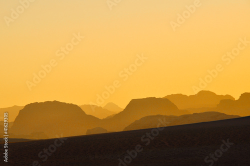 Sunset at Wadi Rum desert, Jordan