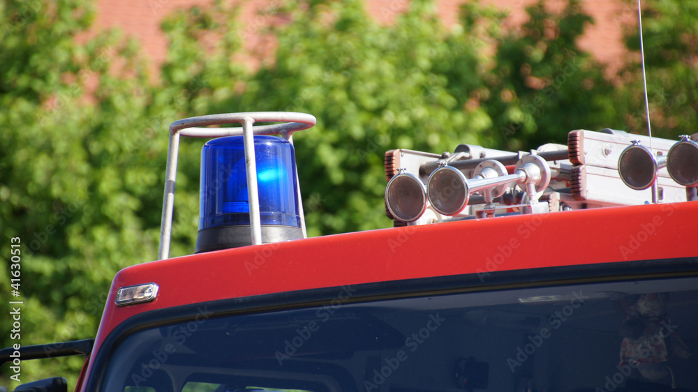 Feuerwehr Detail Blaulicht Feuerwehr Detail Blaulicht