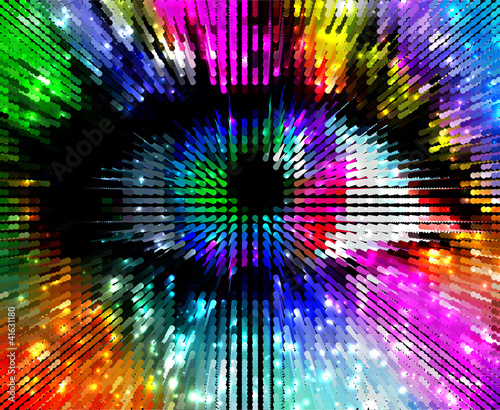 artistic colorful eye, abstract illustration