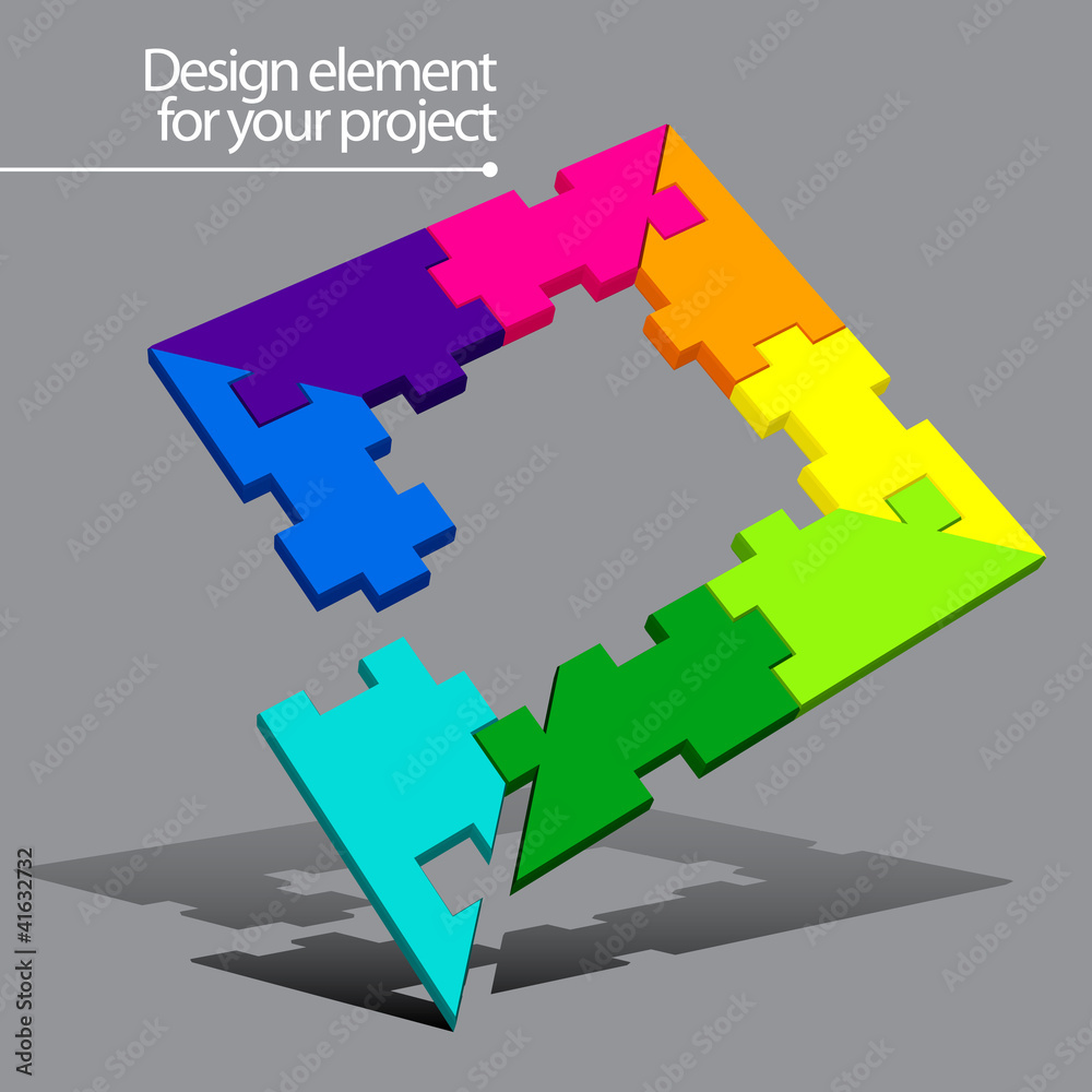 Fototapeta premium Puzzle vector element for your project