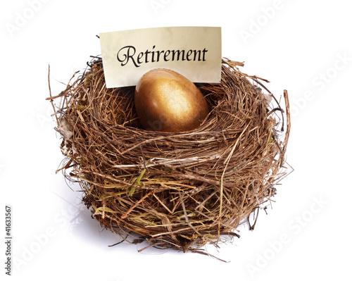 Fotografie Retirement savings golden nest egg