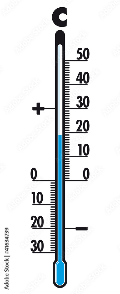 Thermometer Celsius Grad Illustration mit QXP9 Datei Stock Vector | Adobe  Stock